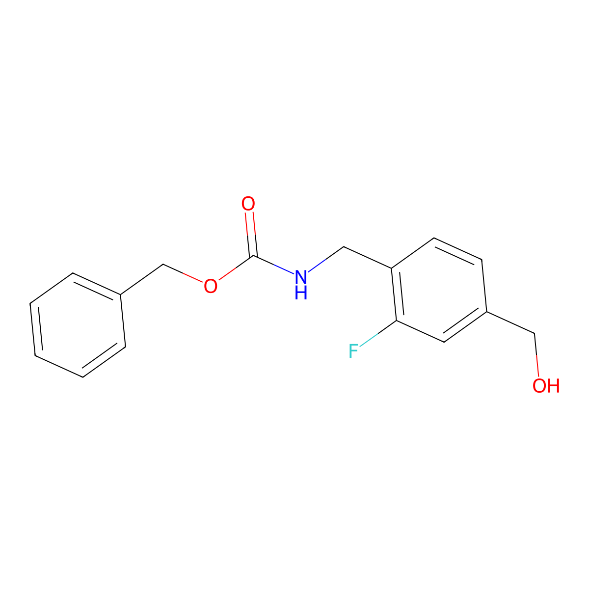 benzyl N-{[2-fluoro-4-(hydroxymethyl)phenyl]methyl}carbamate molecular structure, CAS 2763916-22-7