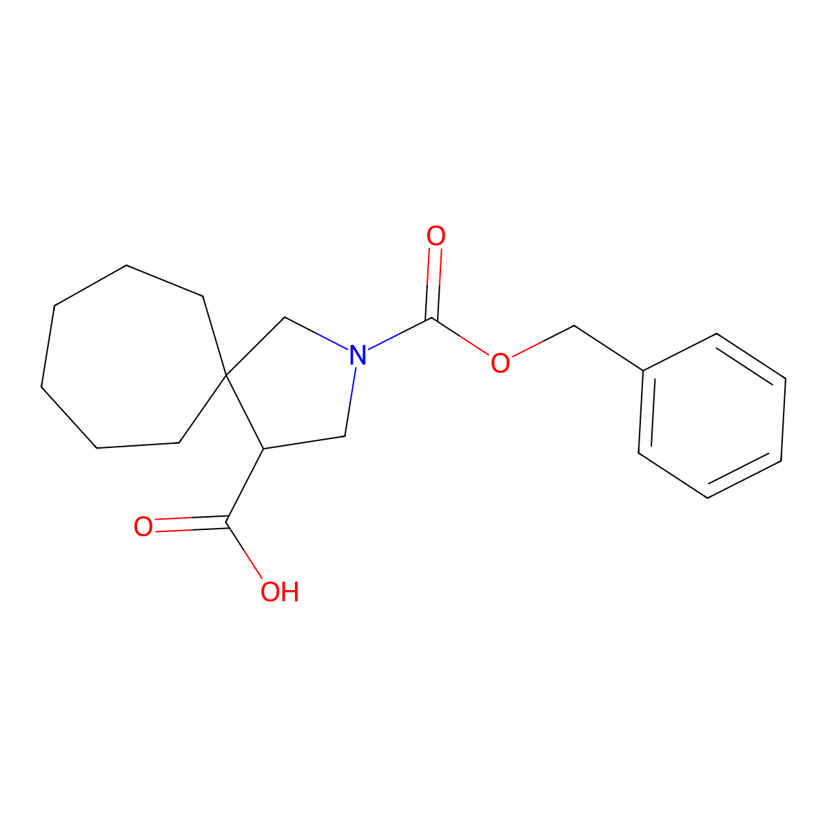 2-[(Benzyloxy)carbonyl]-2-azaspiro[4.6]undecane-4-carboxylic acid molecular structure, CAS 2763919-31-7