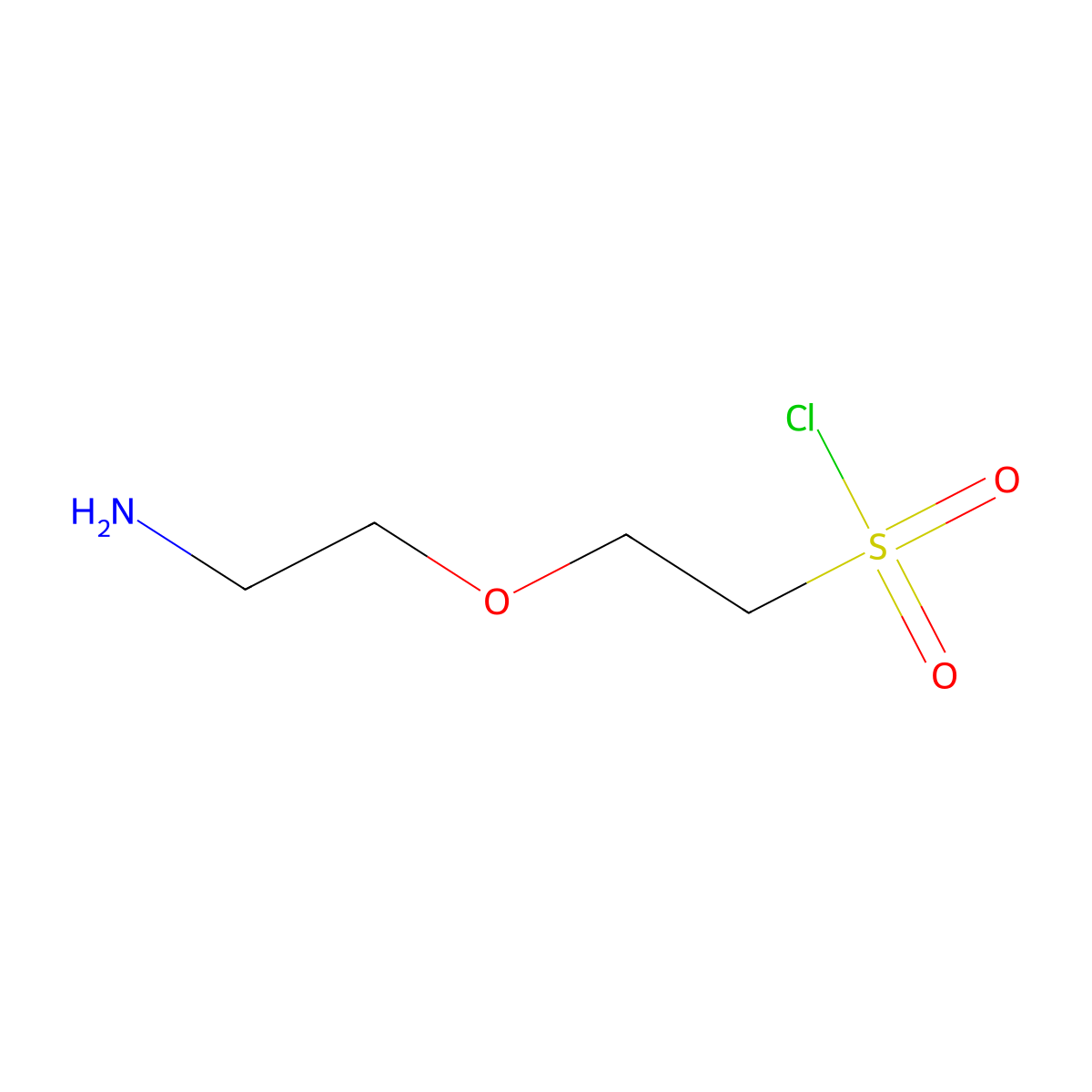 2-(2-Aminoethoxy)ethane-1-sulfonyl chloride molecular structure, CAS 2763919-63-5