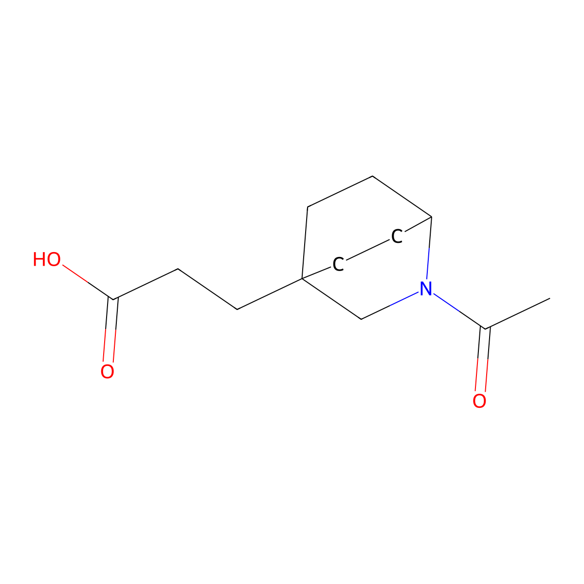 3-{2-Acetyl-2-azabicyclo[2.2.2]octan-4-yl}propanoic acid molecular structure, CAS 2763919-75-9