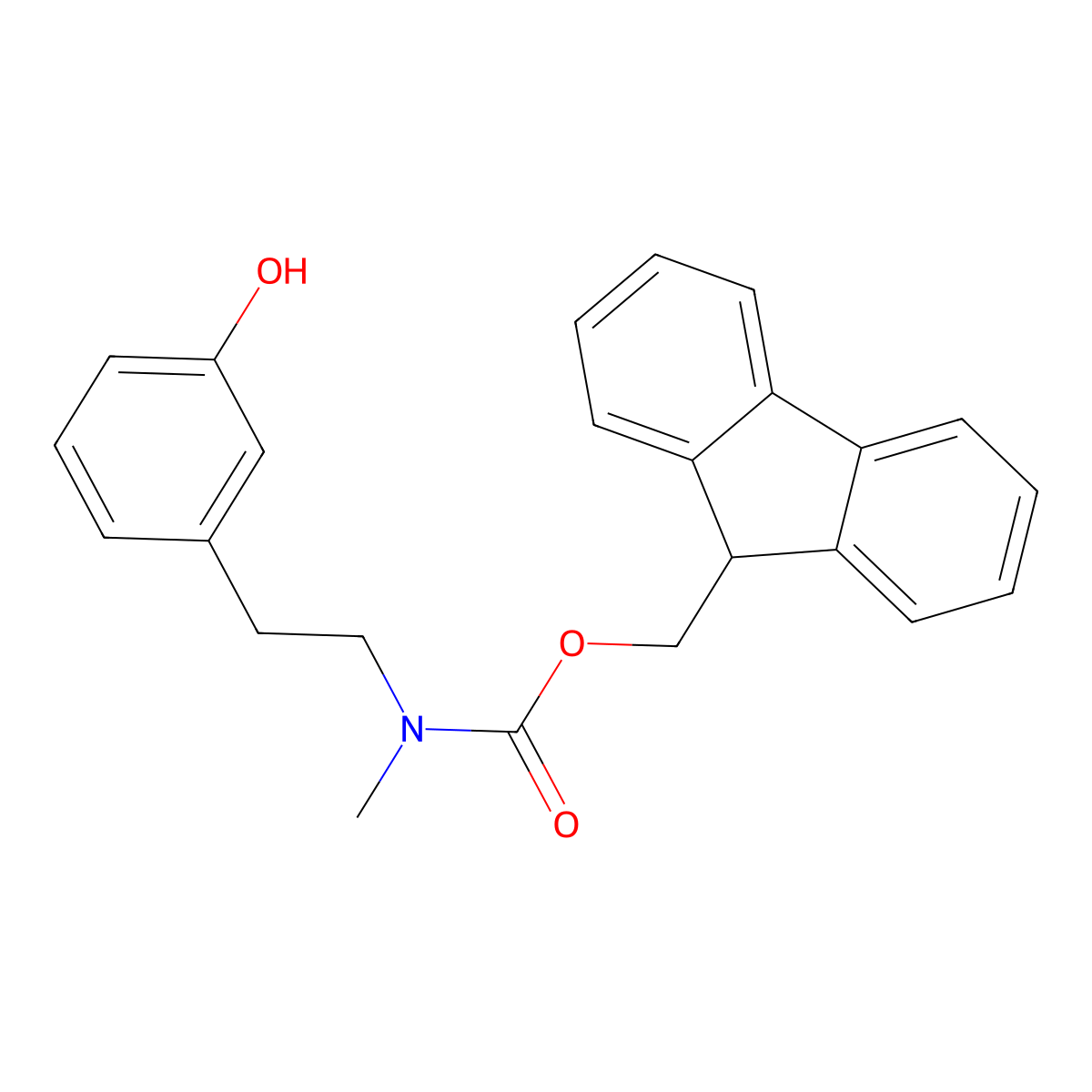 (9H-fluoren-9-yl)methyl N-[2-(3-hydroxyphenyl)ethyl]-N-methylcarbamate molecular structure, CAS 2763919-82-8