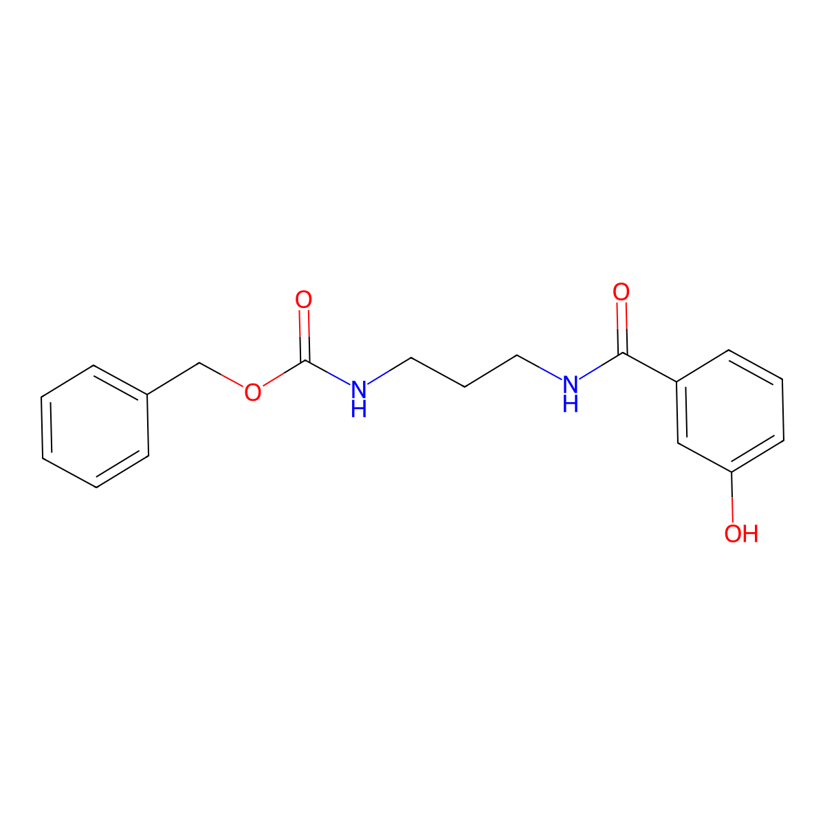 benzyl N-{3-[(3-hydroxyphenyl)formamido]propyl}carbamate molecular structure, CAS 2763920-16-5