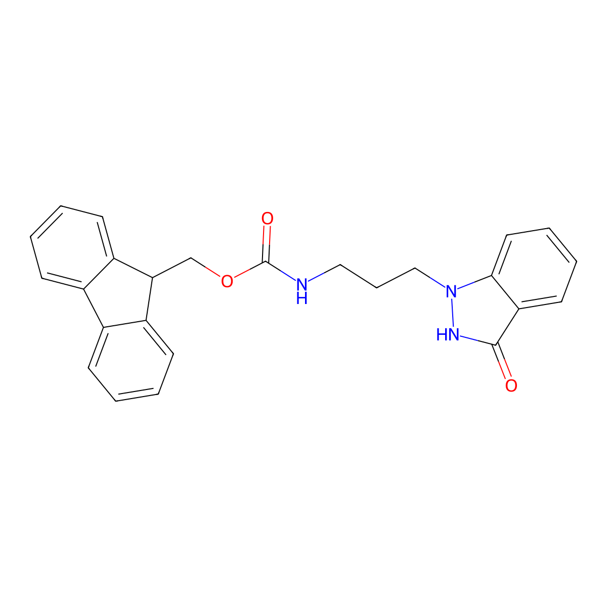 (9H-fluoren-9-yl)methyl N-[3-(3-hydroxy-1H-indazol-1-yl)propyl]carbamate molecular structure, CAS 2763920-38-1
