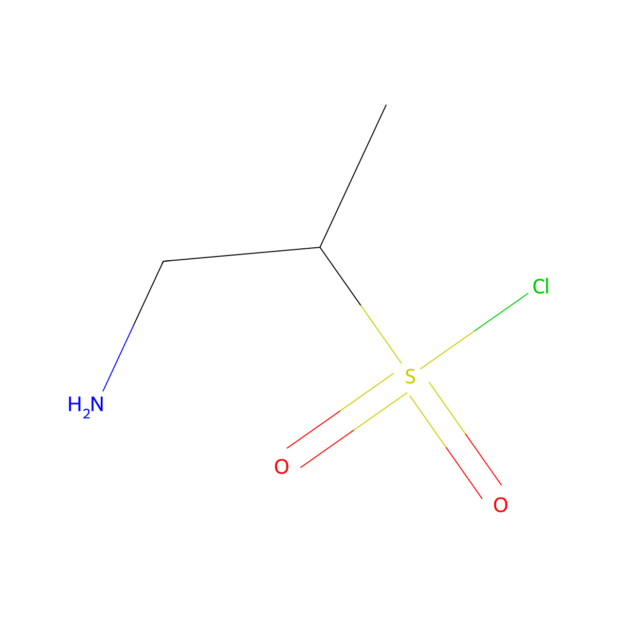 1-Aminopropane-2-sulfonyl chloride molecular structure, CAS 2763921-42-0