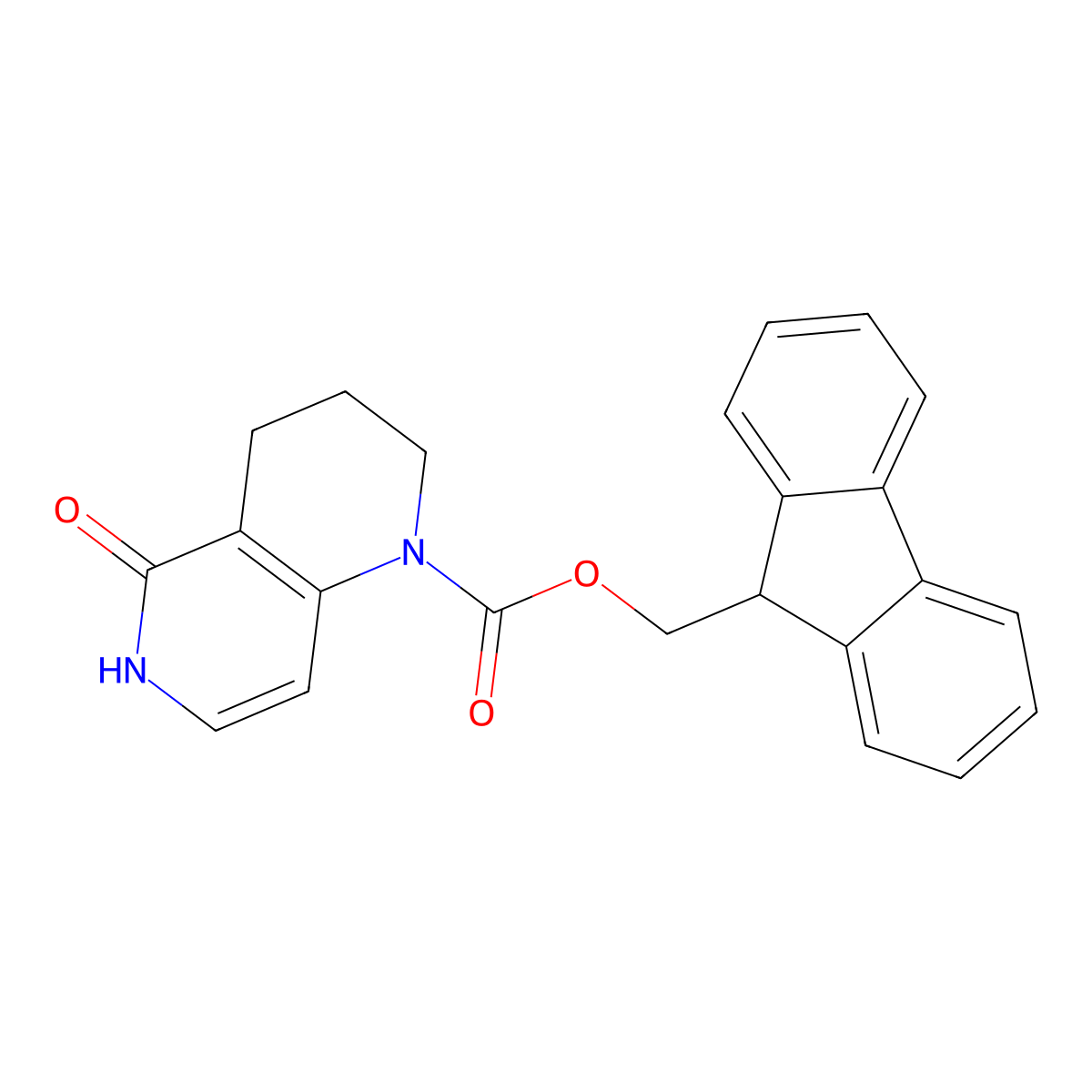 (9H-fluoren-9-yl)methyl 5-hydroxy-1,2,3,4-tetrahydro-1,6-naphthyridine-1-carboxylate molecular structure, CAS 2763922-06-9