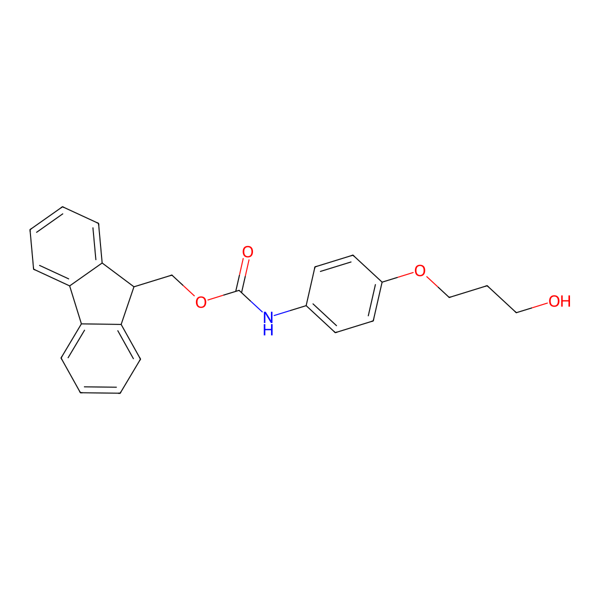 (9H-fluoren-9-yl)methyl N-[4-(3-hydroxypropoxy)phenyl]carbamate molecular structure, CAS 2763922-49-0
