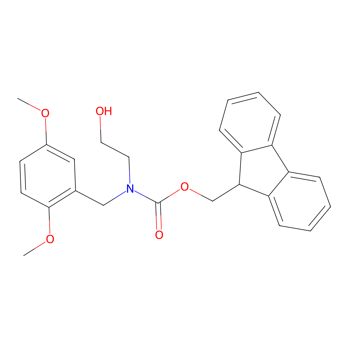 (9H-fluoren-9-yl)methyl N-[(2,5-dimethoxyphenyl)methyl]-N-(2-hydroxyethyl)carbamate molecular structure, CAS 2763922-54-7