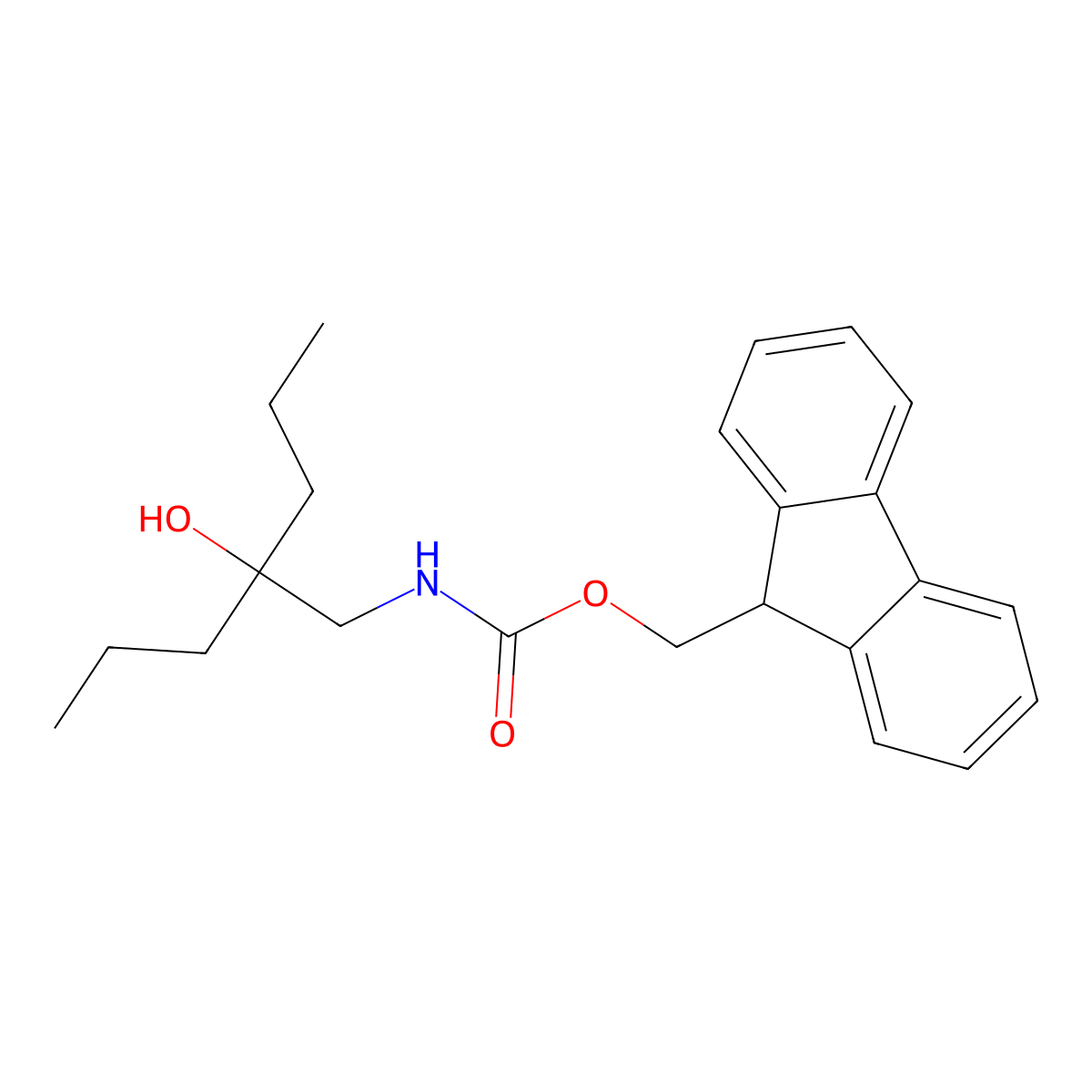 (9H-fluoren-9-yl)methyl N-(2-hydroxy-2-propylpentyl)carbamate molecular structure, CAS 2763922-88-7
