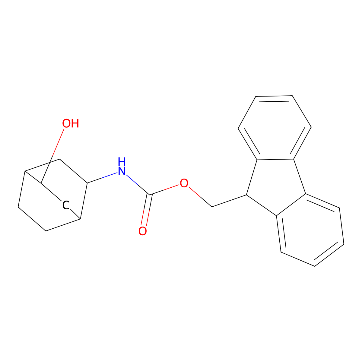 (9H-fluoren-9-yl)methyl N-{5-hydroxybicyclo[2.2.2]octan-2-yl}carbamate molecular structure, CAS 2763923-14-2