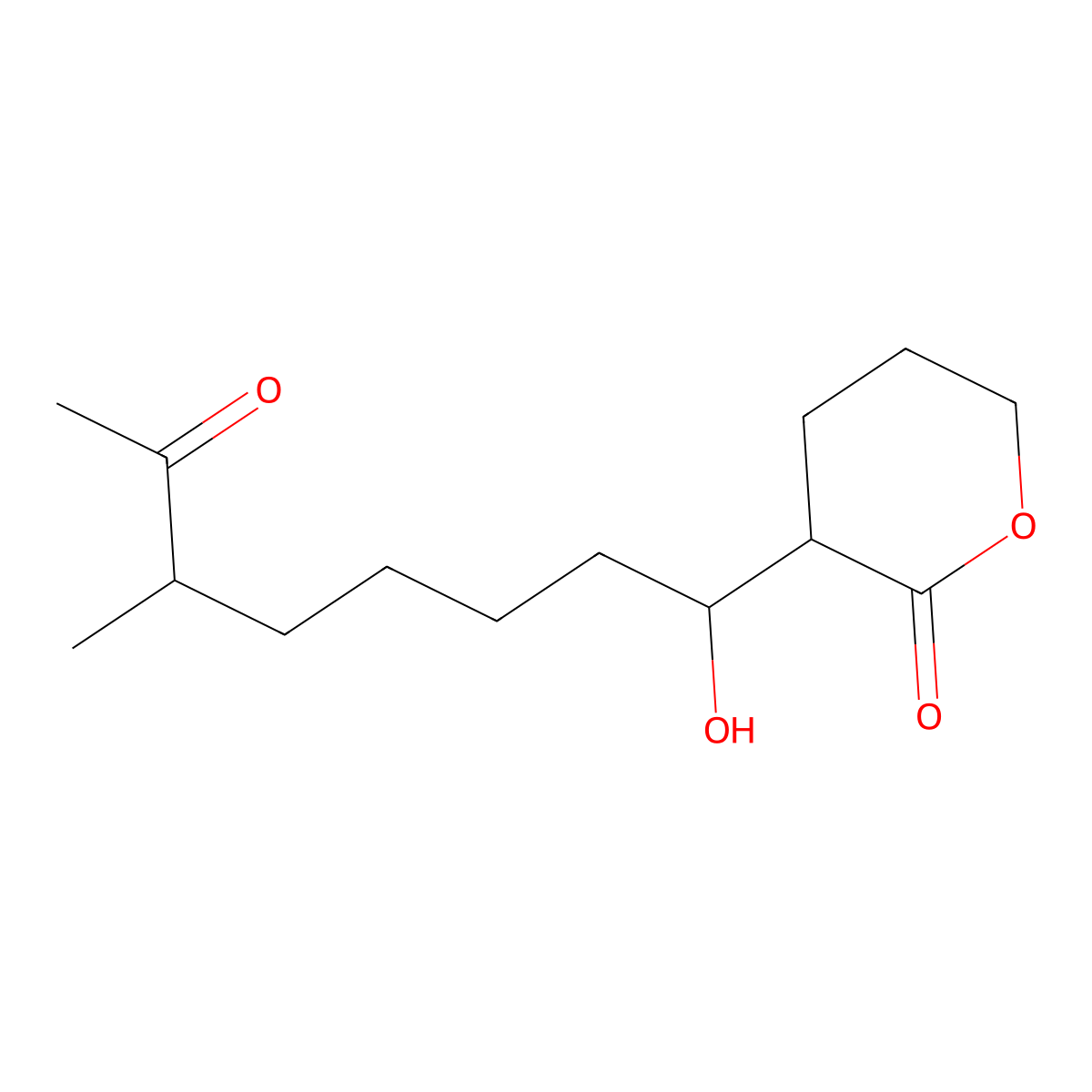 3-(1-Hydroxy-6-methyl-7-oxooctyl)oxan-2-one molecular structure, CAS 2763923-86-8