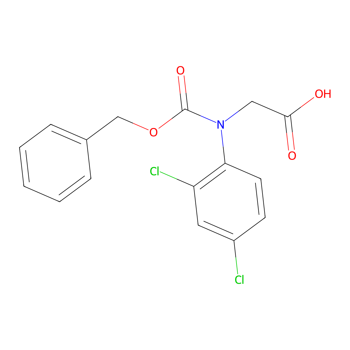 2-{[(Benzyloxy)carbonyl](2,4-dichlorophenyl)amino}acetic acid molecular structure, CAS 2763924-44-1
