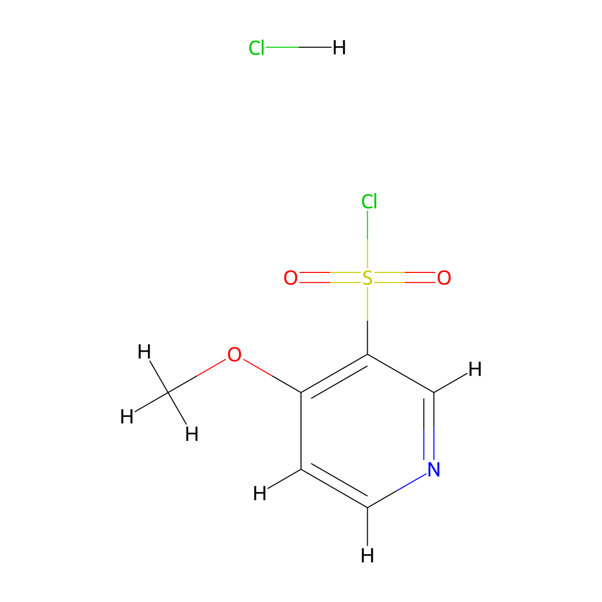 4-Methoxypyridine-3-sulfonyl chloride hydrochloride molecular structure, CAS 2763924-52-1