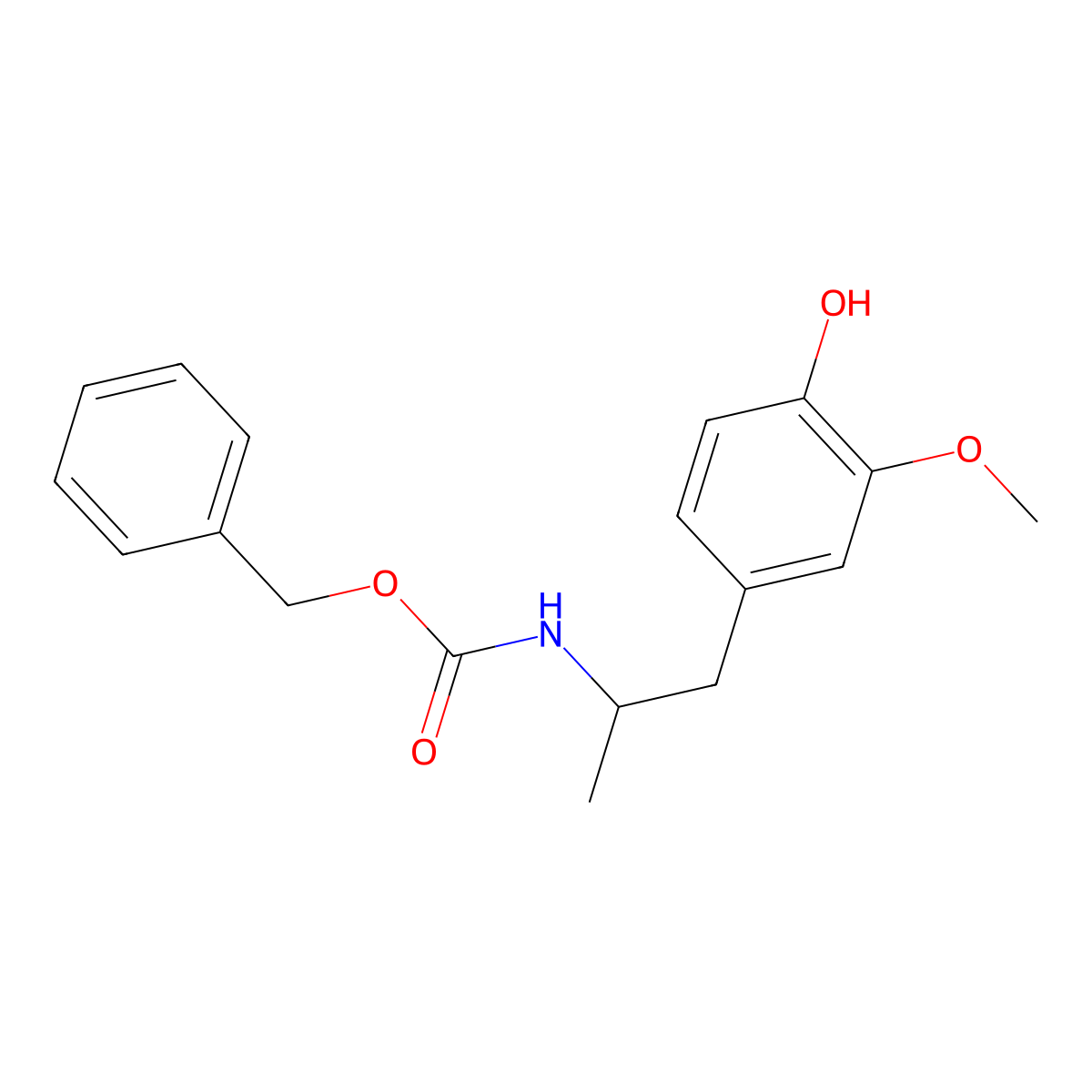benzyl N-[1-(4-hydroxy-3-methoxyphenyl)propan-2-yl]carbamate molecular structure, CAS 2763924-56-5