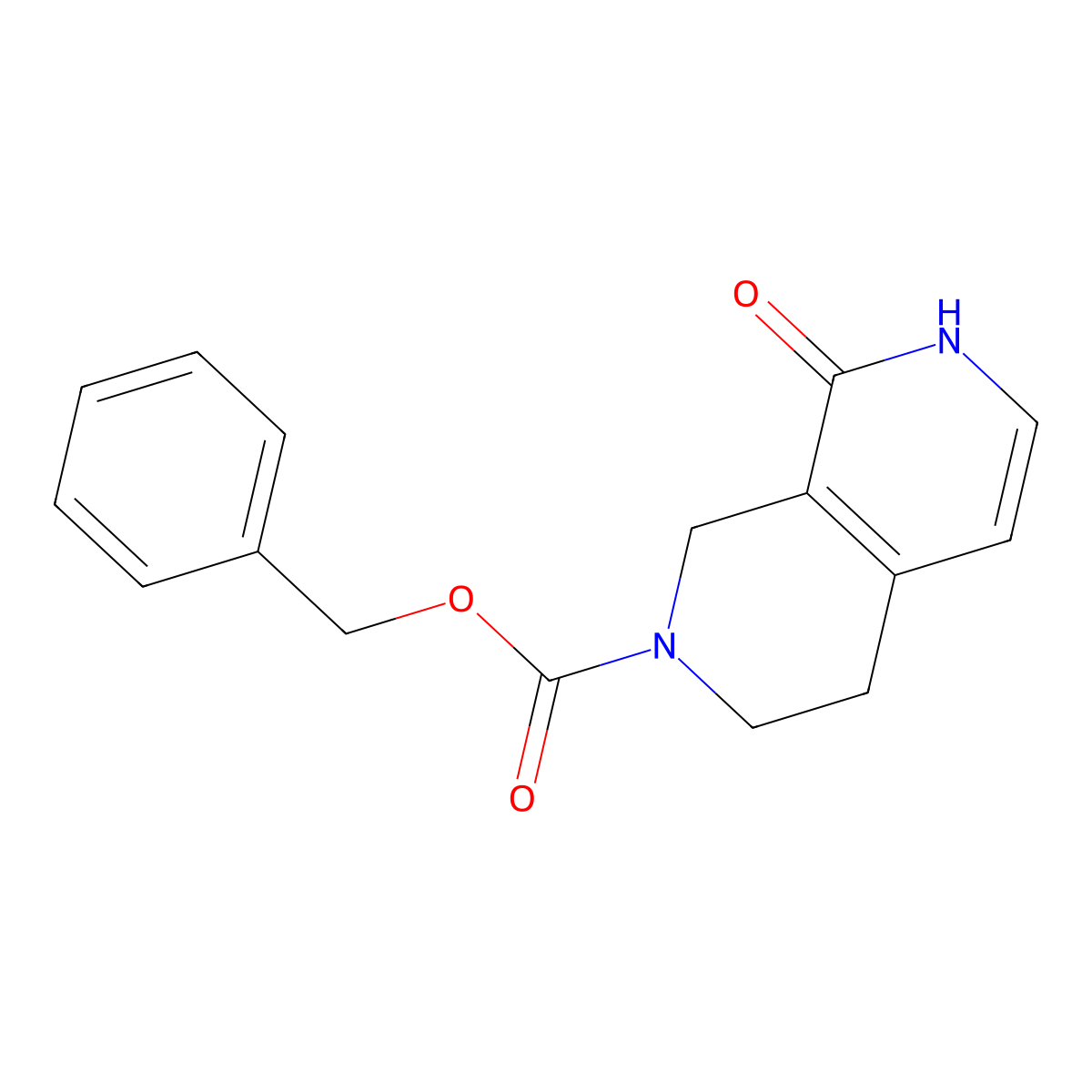 Benzyl 8-hydroxy-1,2,3,4-tetrahydro-2,7-naphthyridine-2-carboxylate molecular structure, CAS 2763924-57-6