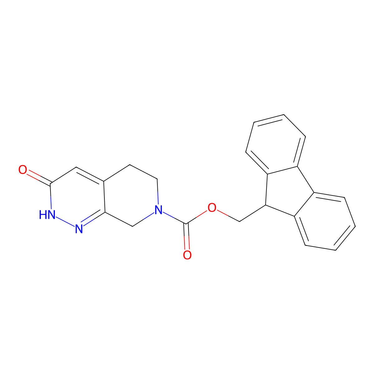 (9H-fluoren-9-yl)methyl 3-hydroxy-5H,6H,7H,8H-pyrido[3,4-c]pyridazine-7-carboxylate molecular structure, CAS 2763924-93-0