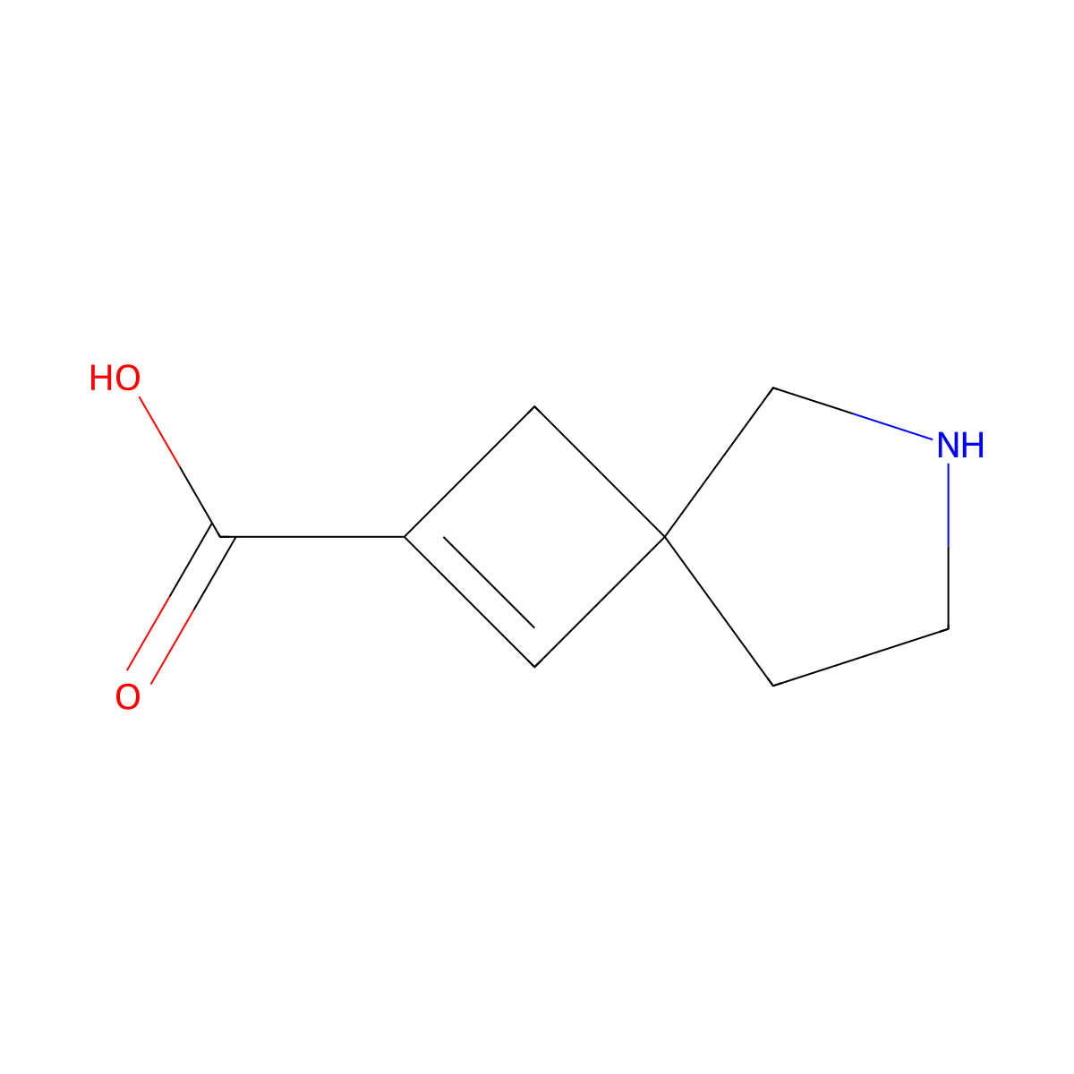 6-Azaspiro[3.4]oct-1-ene-2-carboxylic acid molecular structure, CAS 2763925-38-6