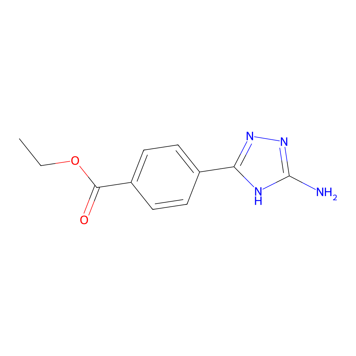ethyl 4-(5-amino-4H-1,2,4-triazol-3-yl)benzoate molecular structure, CAS 2763925-44-4