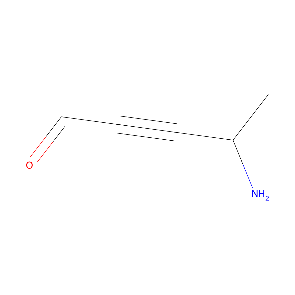 4-Aminopent-2-ynal molecular structure, CAS 2763925-59-1