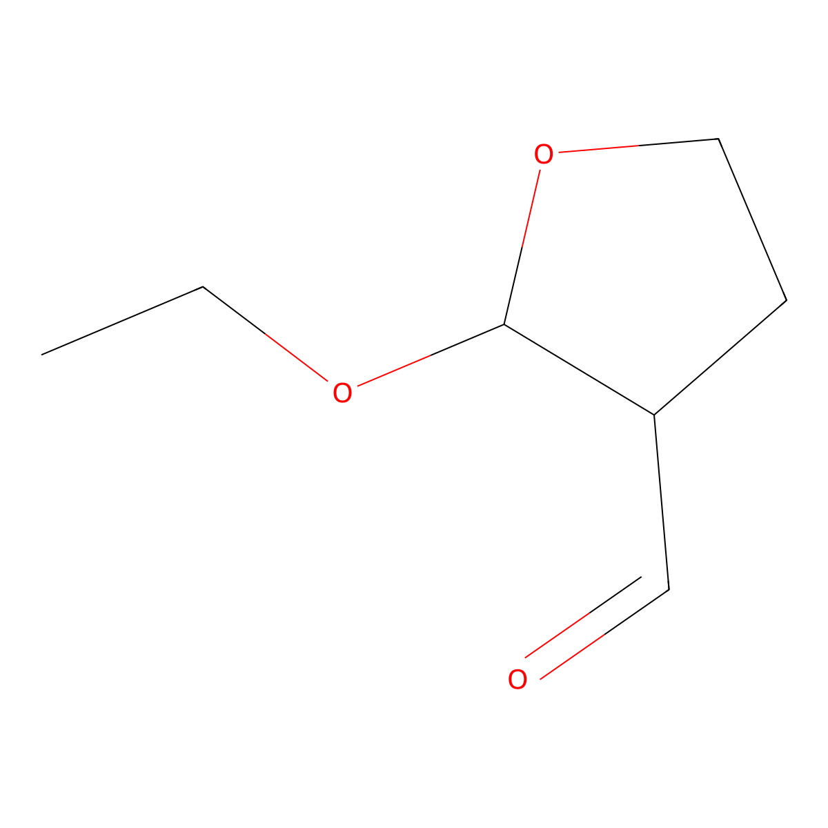 2-Ethoxyoxolane-3-carbaldehyde molecular structure, CAS 2763925-60-4