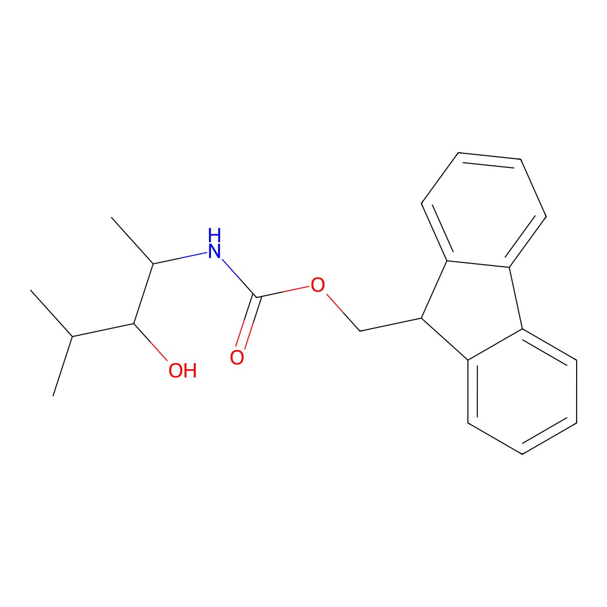 (9H-fluoren-9-yl)methyl N-(3-hydroxy-4-methylpentan-2-yl)carbamate molecular structure, CAS 2763925-86-4