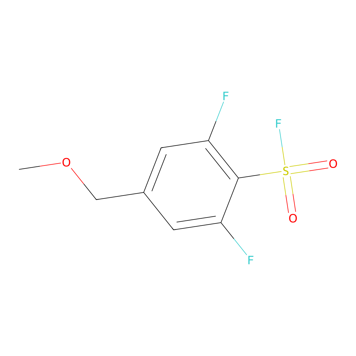 2,6-Difluoro-4-(methoxymethyl)benzene-1-sulfonyl fluoride molecular structure, CAS 2763925-87-5