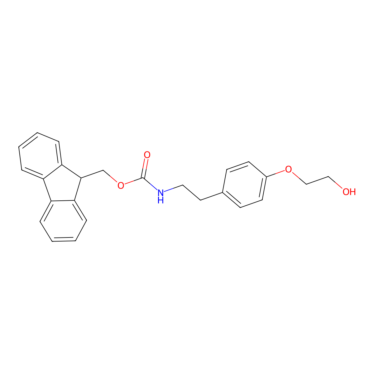 (9H-fluoren-9-yl)methyl N-{2-[4-(2-hydroxyethoxy)phenyl]ethyl}carbamate molecular structure, CAS 2763926-03-8