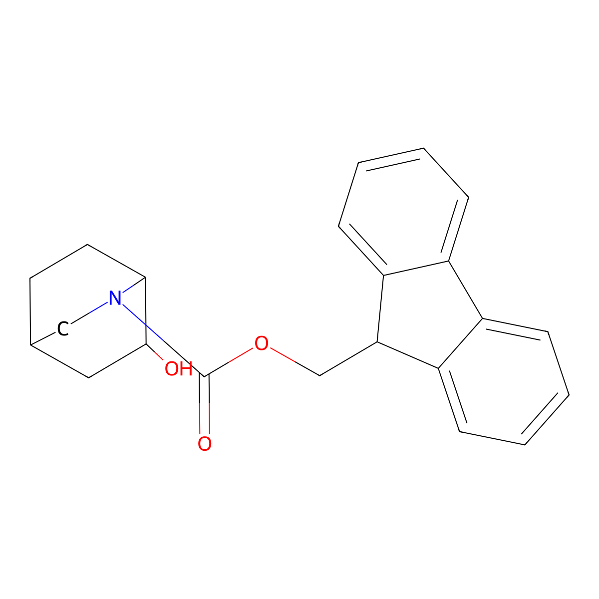 (9H-fluoren-9-yl)methyl 6-hydroxy-2-azabicyclo[2.2.2]octane-2-carboxylate molecular structure, CAS 2763927-48-4