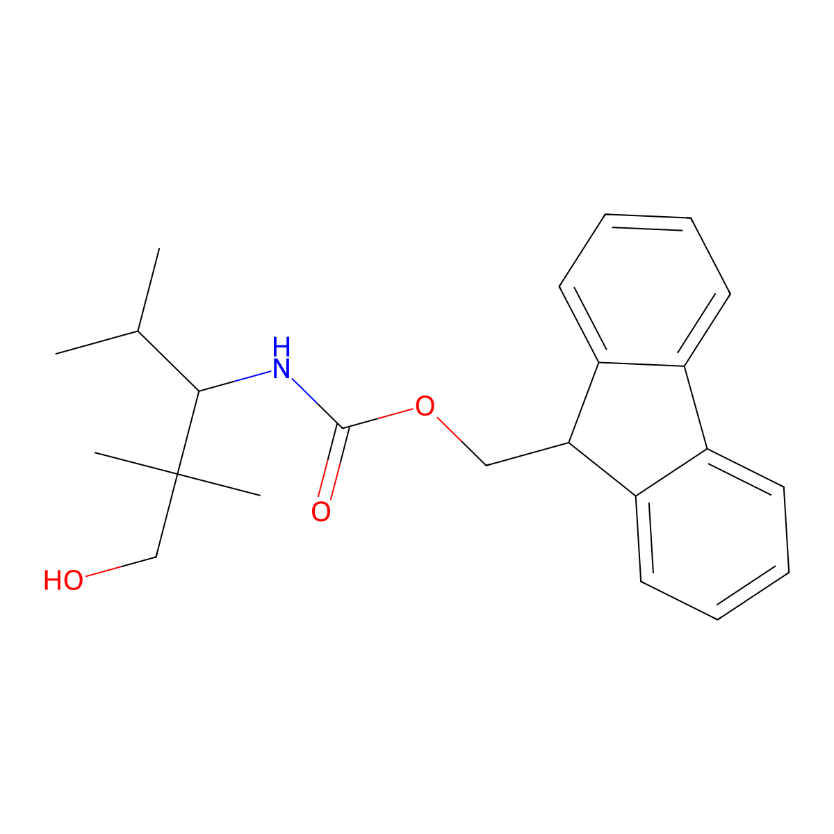 (9H-fluoren-9-yl)methyl N-(1-hydroxy-2,2,4-trimethylpentan-3-yl)carbamate molecular structure, CAS 2763927-52-0
