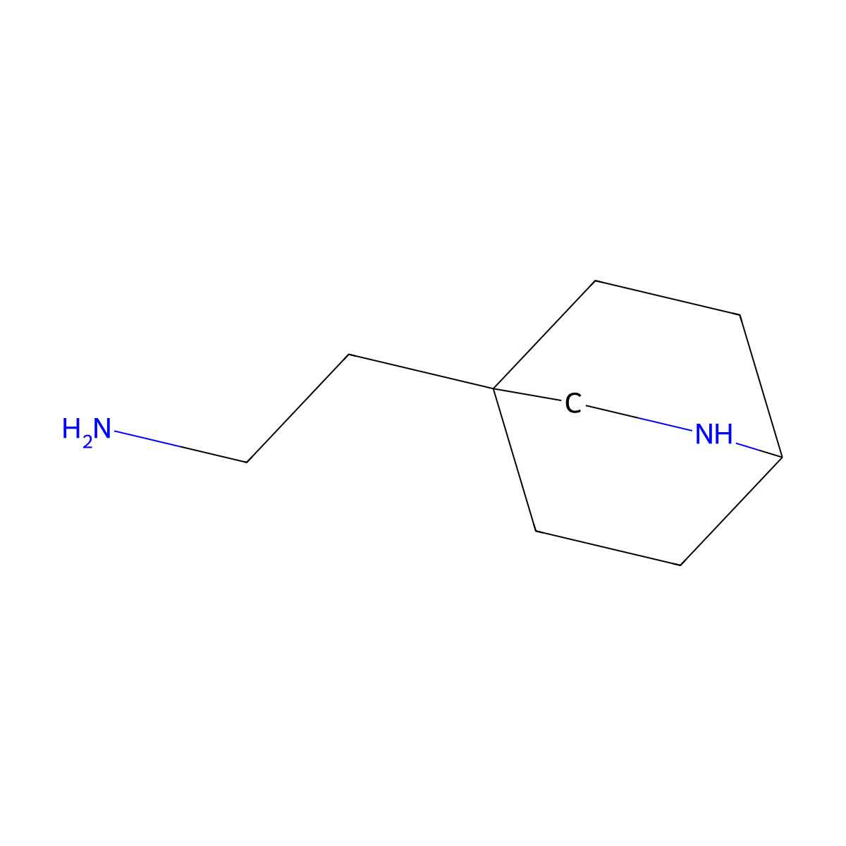 2-{2-Azabicyclo[2.2.2]octan-4-yl}ethan-1-amine molecular structure, CAS 2763927-85-9