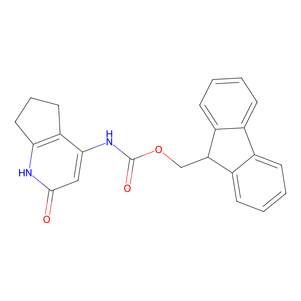 (9H-fluoren-9-yl)methyl N-{2-hydroxy-5H,6H,7H-cyclopenta[b]pyridin-4-yl}carbamate molecular structure, CAS 2763927-91-7