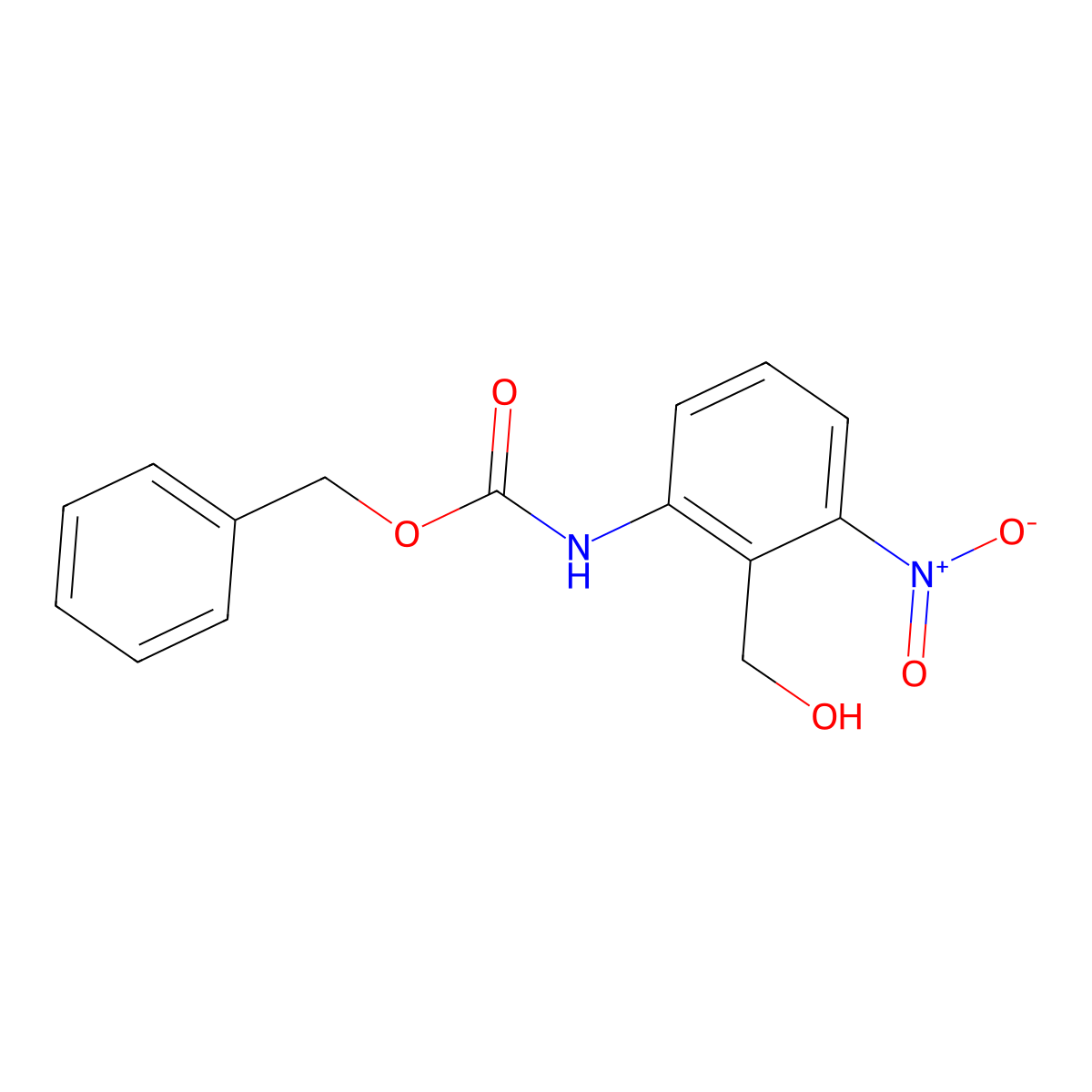 benzyl N-[2-(hydroxymethyl)-3-nitrophenyl]carbamate molecular structure, CAS 2763927-98-4