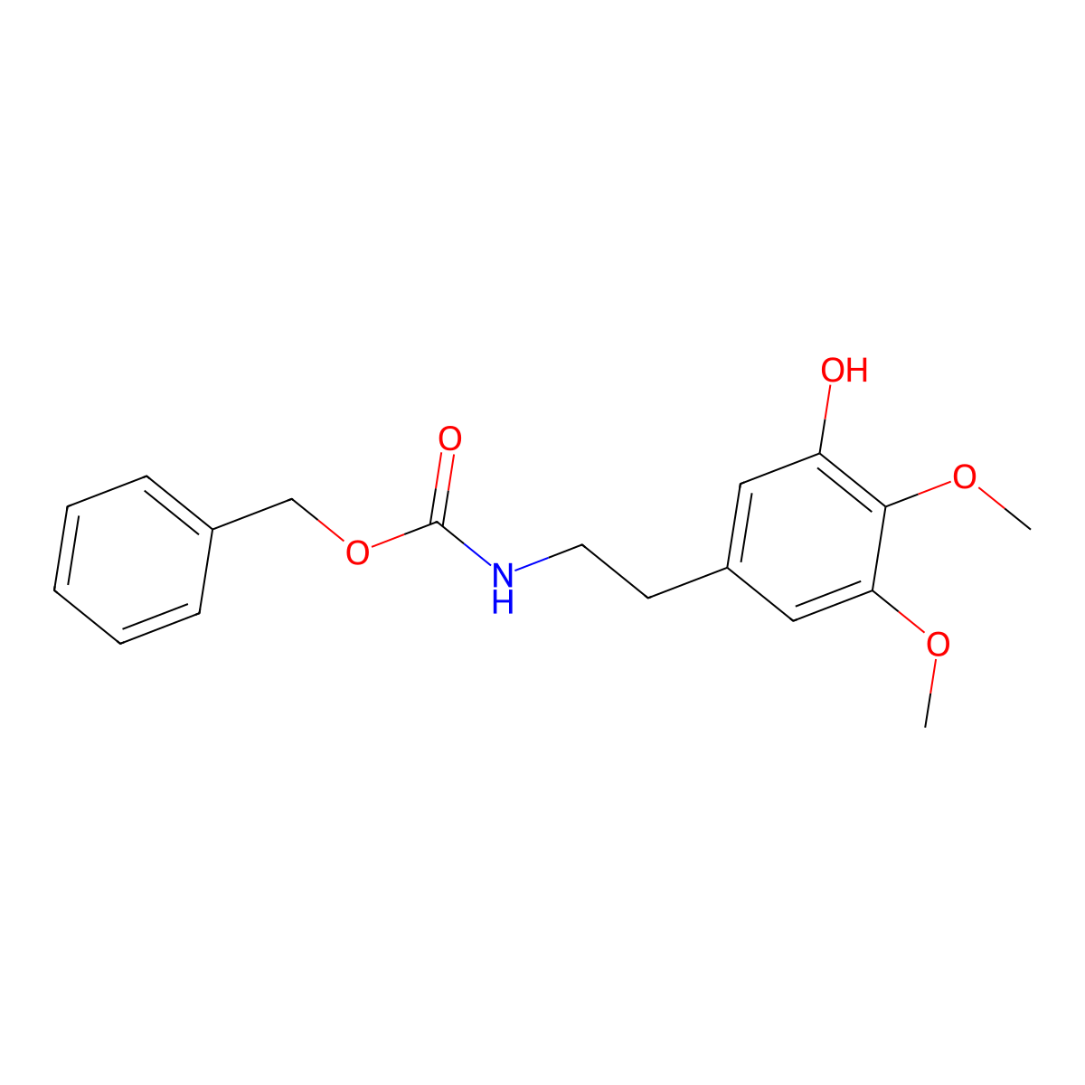 benzyl N-[2-(3-hydroxy-4,5-dimethoxyphenyl)ethyl]carbamate molecular structure, CAS 2763928-09-0