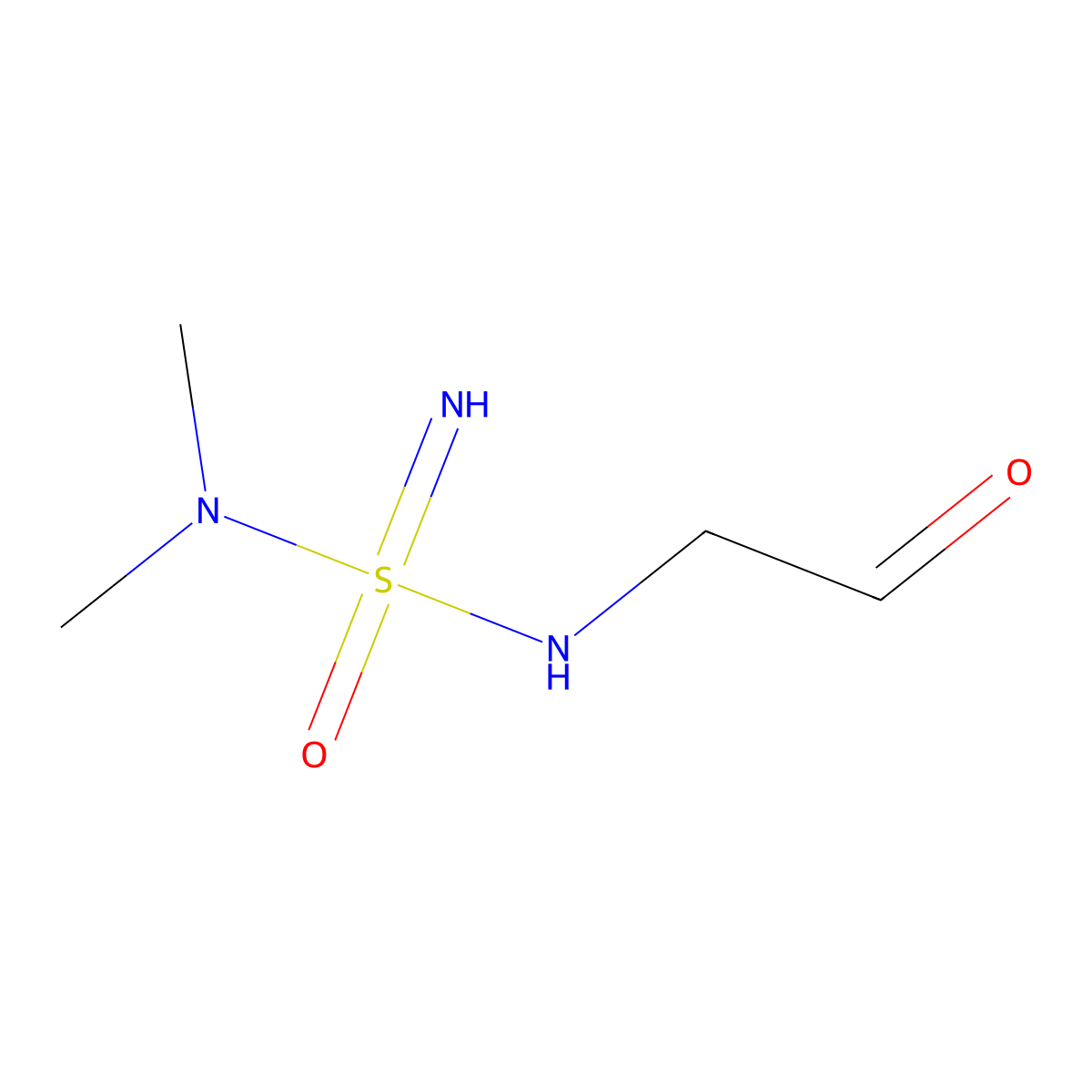(dimethyl-S-aminosulfonimidoyl)(2-oxoethyl)amine molecular structure, CAS 2763928-11-4