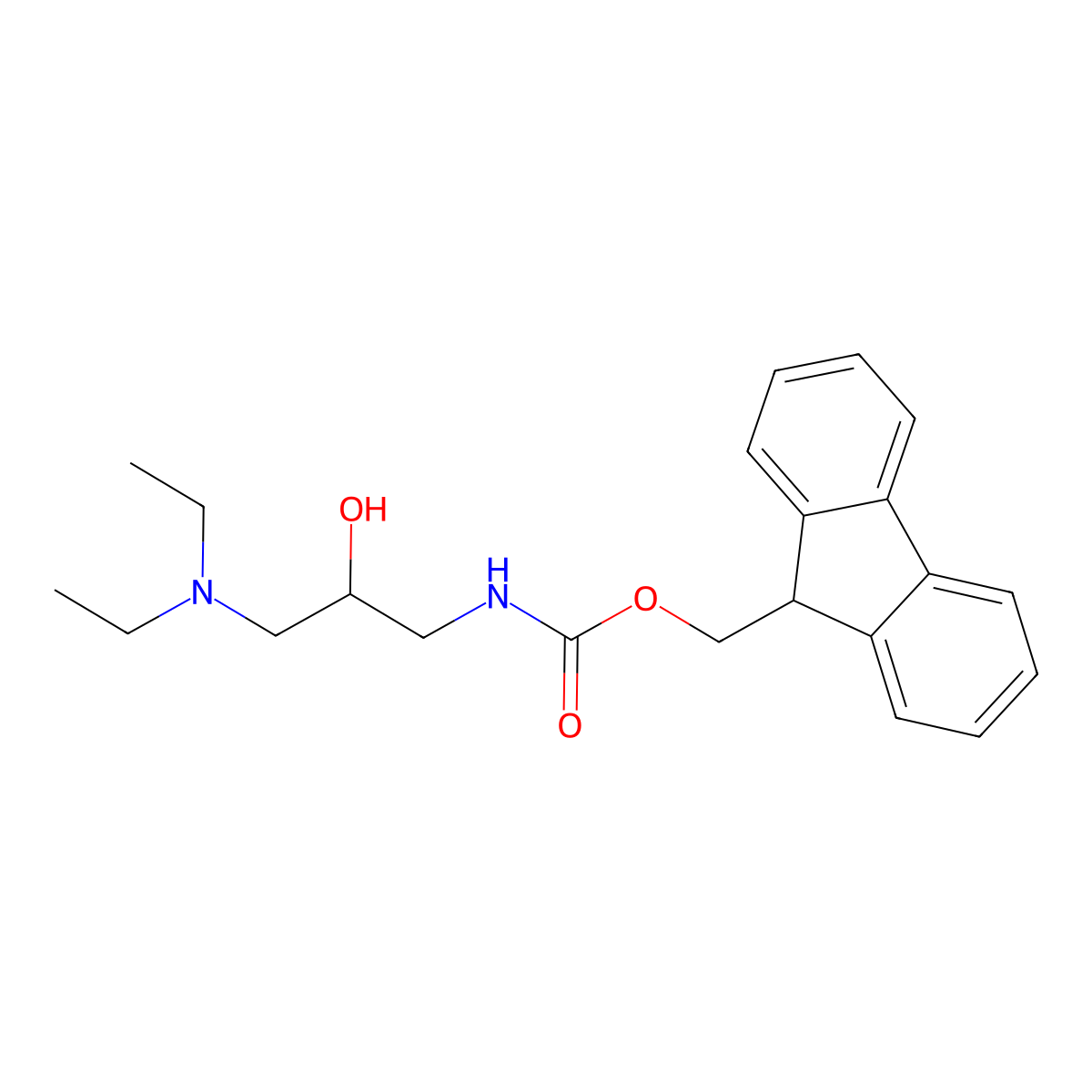 (9H-fluoren-9-yl)methyl N-[3-(diethylamino)-2-hydroxypropyl]carbamate molecular structure, CAS 2763928-60-3