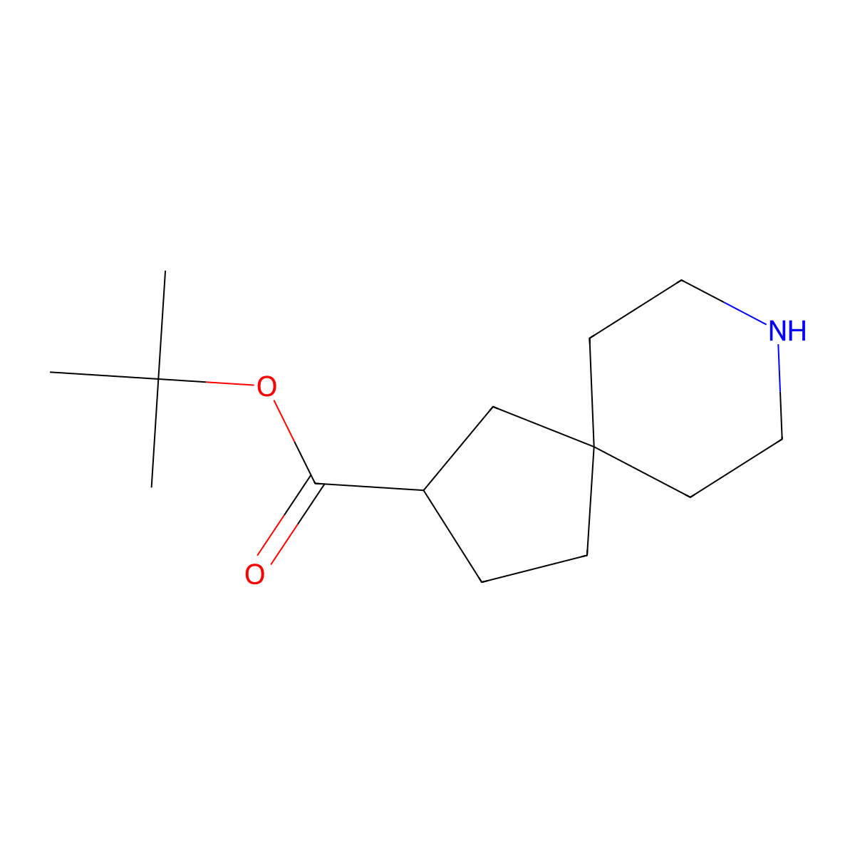 Tert-butyl 8-azaspiro[4.5]decane-2-carboxylate molecular structure, CAS 2763928-75-0