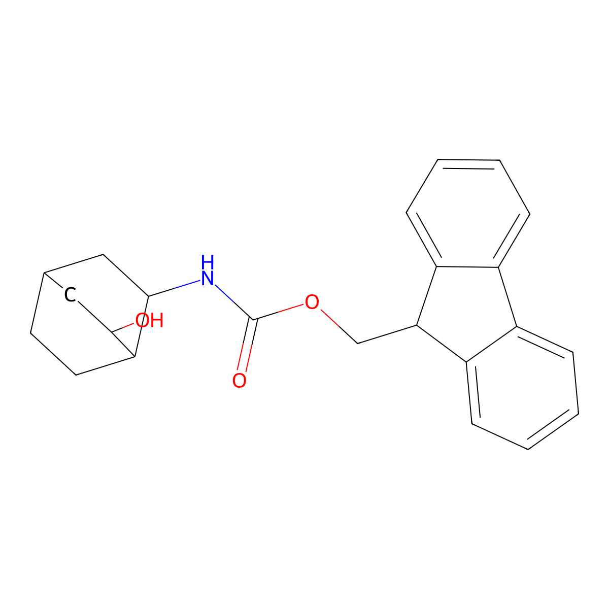 (9H-fluoren-9-yl)methyl N-{6-hydroxybicyclo[2.2.2]octan-2-yl}carbamate molecular structure, CAS 2763928-98-7