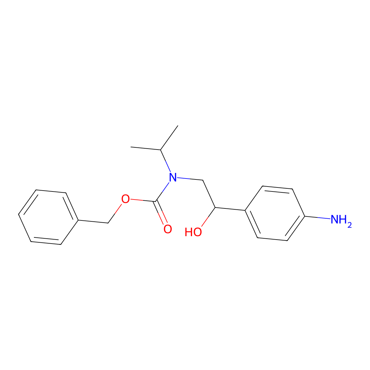 benzyl N-[2-(4-aminophenyl)-2-hydroxyethyl]-N-(propan-2-yl)carbamate molecular structure, CAS 2763929-09-3