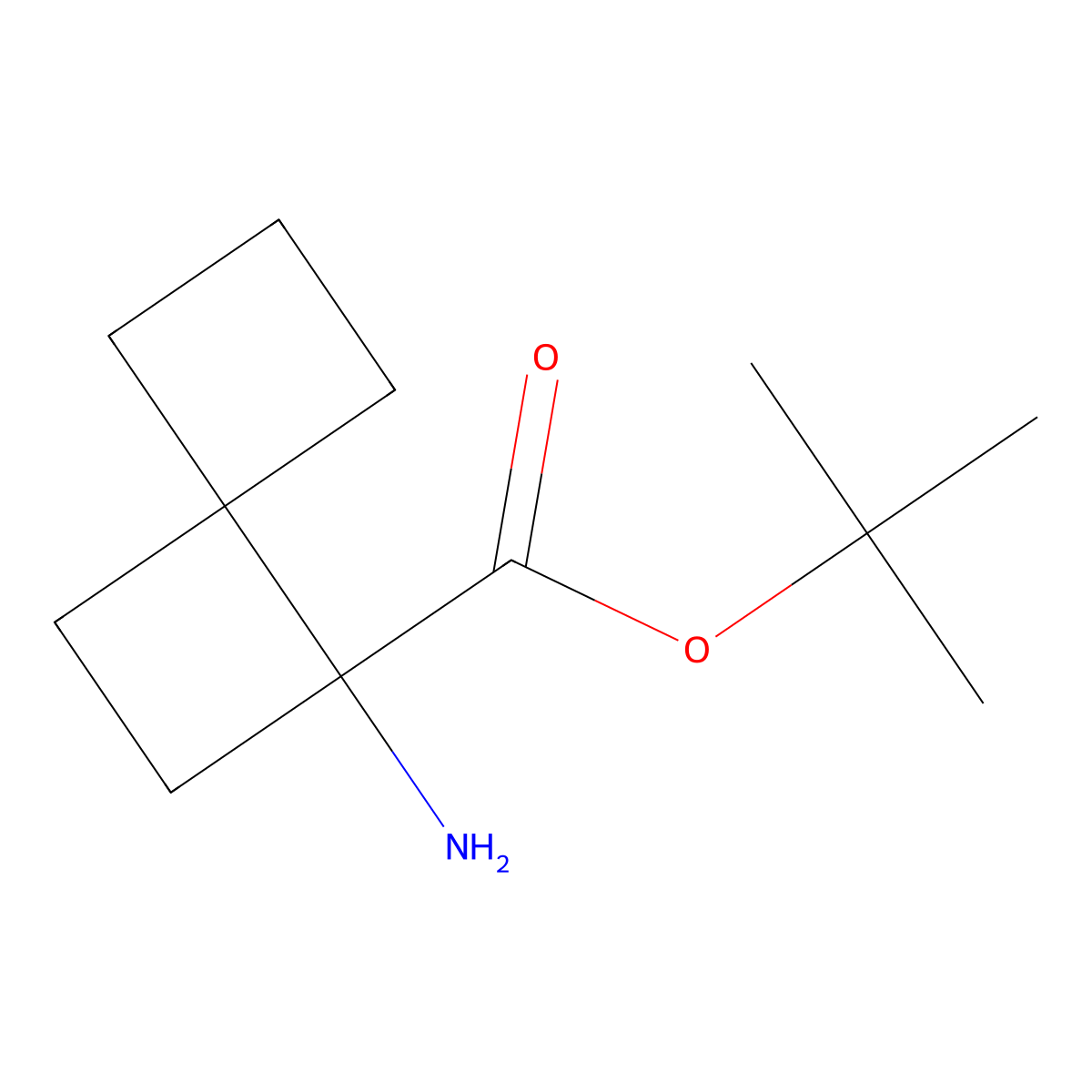 Tert-butyl 1-aminospiro[3.3]heptane-1-carboxylate molecular structure, CAS 2763930-51-2
