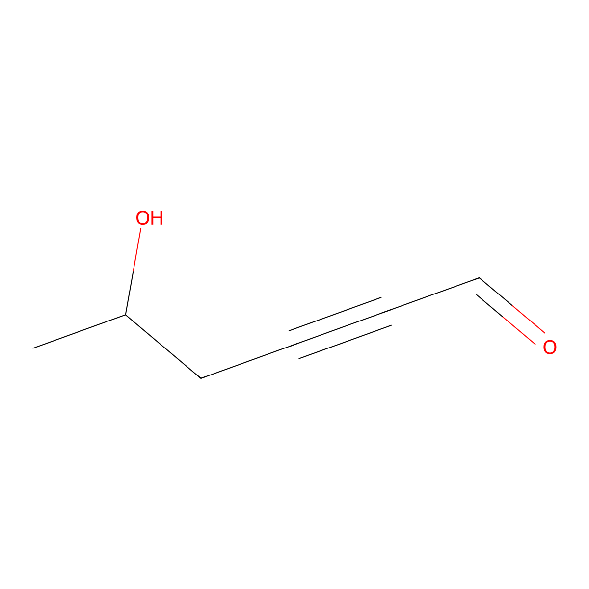 5-Hydroxyhex-2-ynal molecular structure, CAS 2763930-83-0