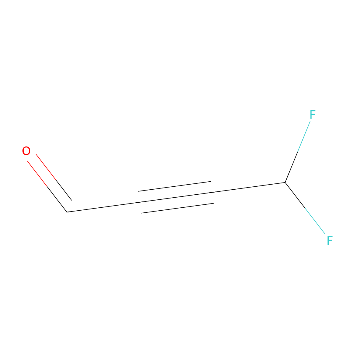 4,4-Difluorobut-2-ynal molecular structure, CAS 2763930-84-1