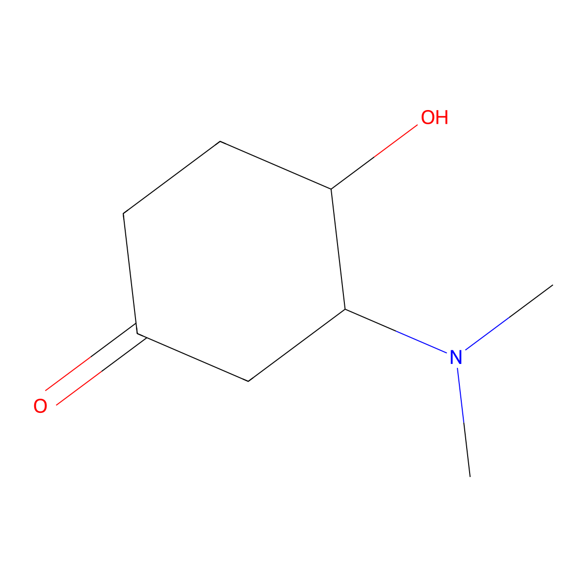 3-(Dimethylamino)-4-hydroxycyclohexan-1-one molecular structure, CAS 2763930-85-2