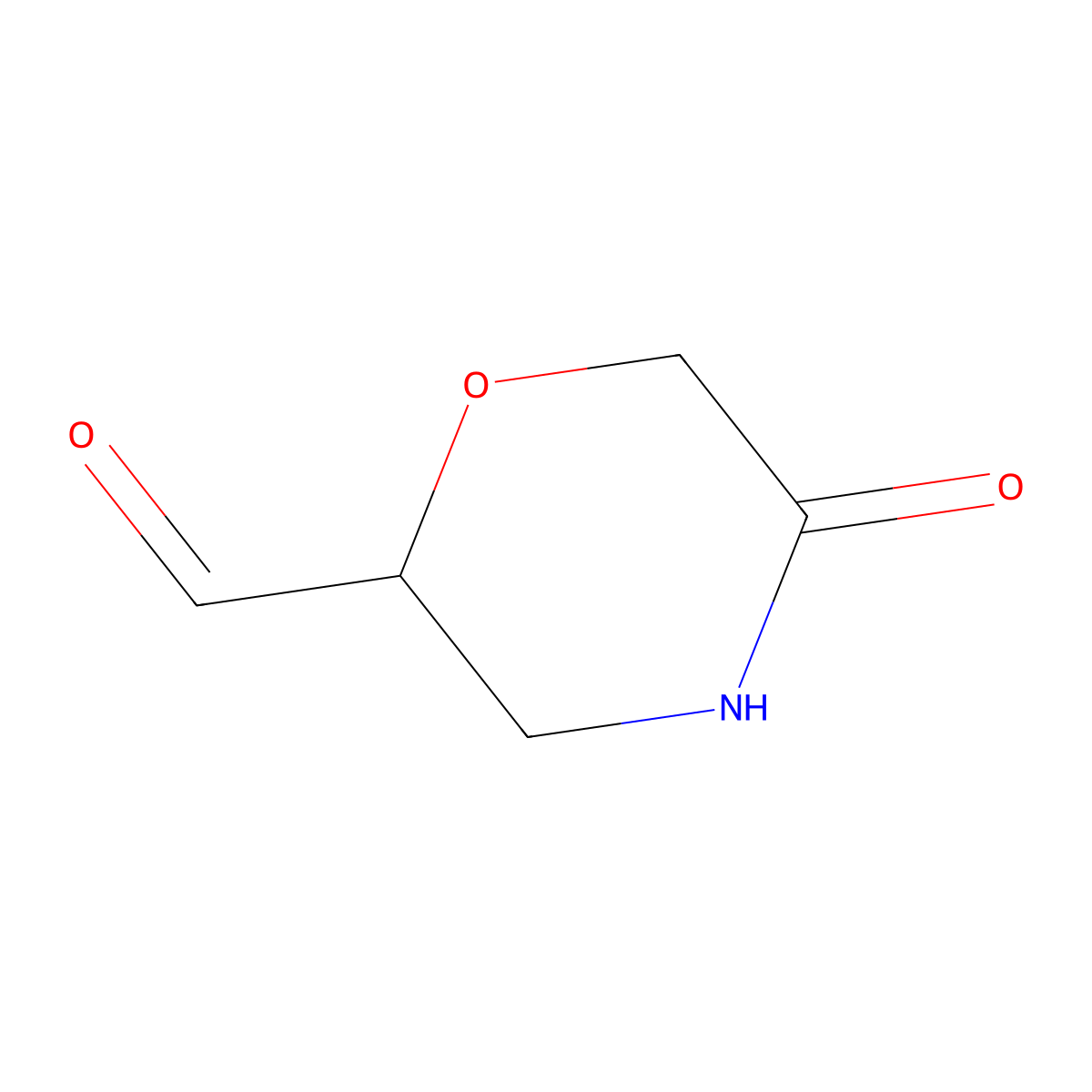 5-Oxomorpholine-2-carbaldehyde molecular structure, CAS 2763930-86-3