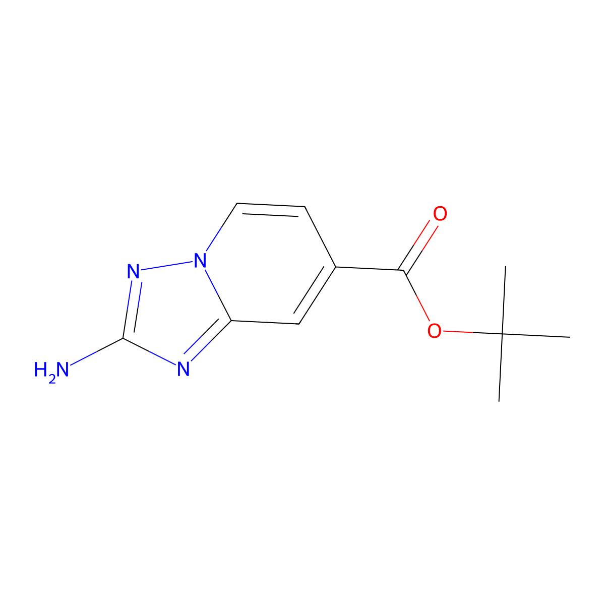 Tert-butyl 2-amino-[1,2,4]triazolo[1,5-a]pyridine-7-carboxylate molecular structure, CAS 2763930-91-0