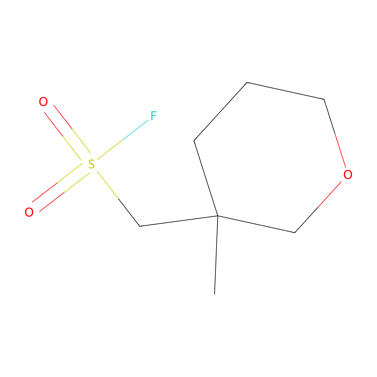 (3-Methyloxan-3-yl)methanesulfonyl fluoride molecular structure, CAS 2763930-93-2
