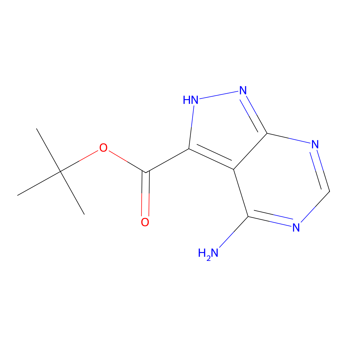 tert-butyl 4-amino-1H-pyrazolo[3,4-d]pyrimidine-3-carboxylate molecular structure, CAS 2763931-22-0