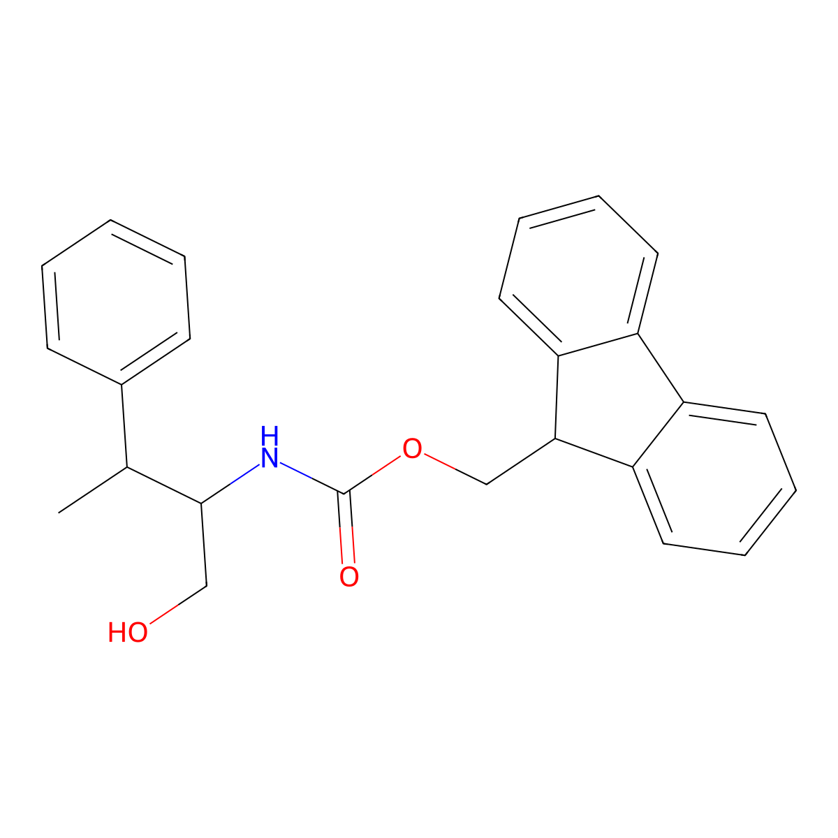 (9H-fluoren-9-yl)methyl N-(1-hydroxy-3-phenylbutan-2-yl)carbamate molecular structure, CAS 2763931-68-4