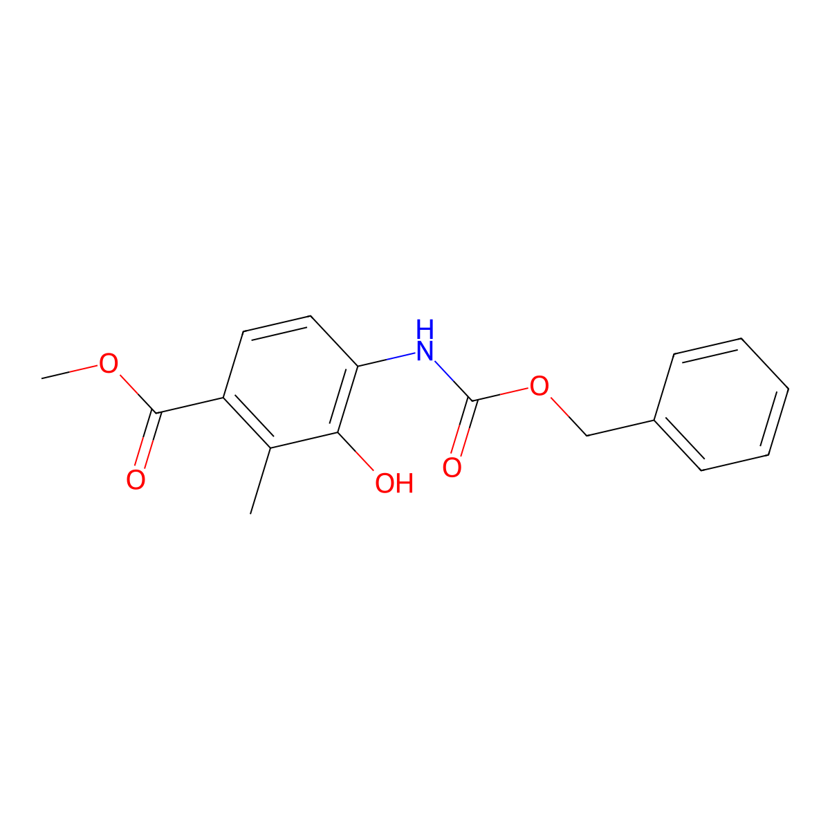 Methyl 4-{[(benzyloxy)carbonyl]amino}-3-hydroxy-2-methylbenzoate molecular structure, CAS 2763931-70-8