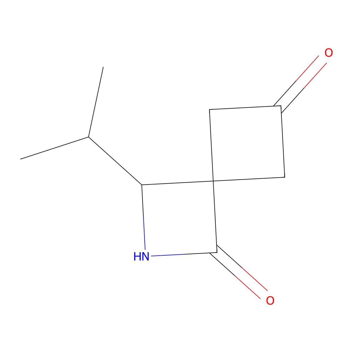 3-(Propan-2-yl)-2-azaspiro[3.3]heptane-1,6-dione molecular structure, CAS 2763931-74-2