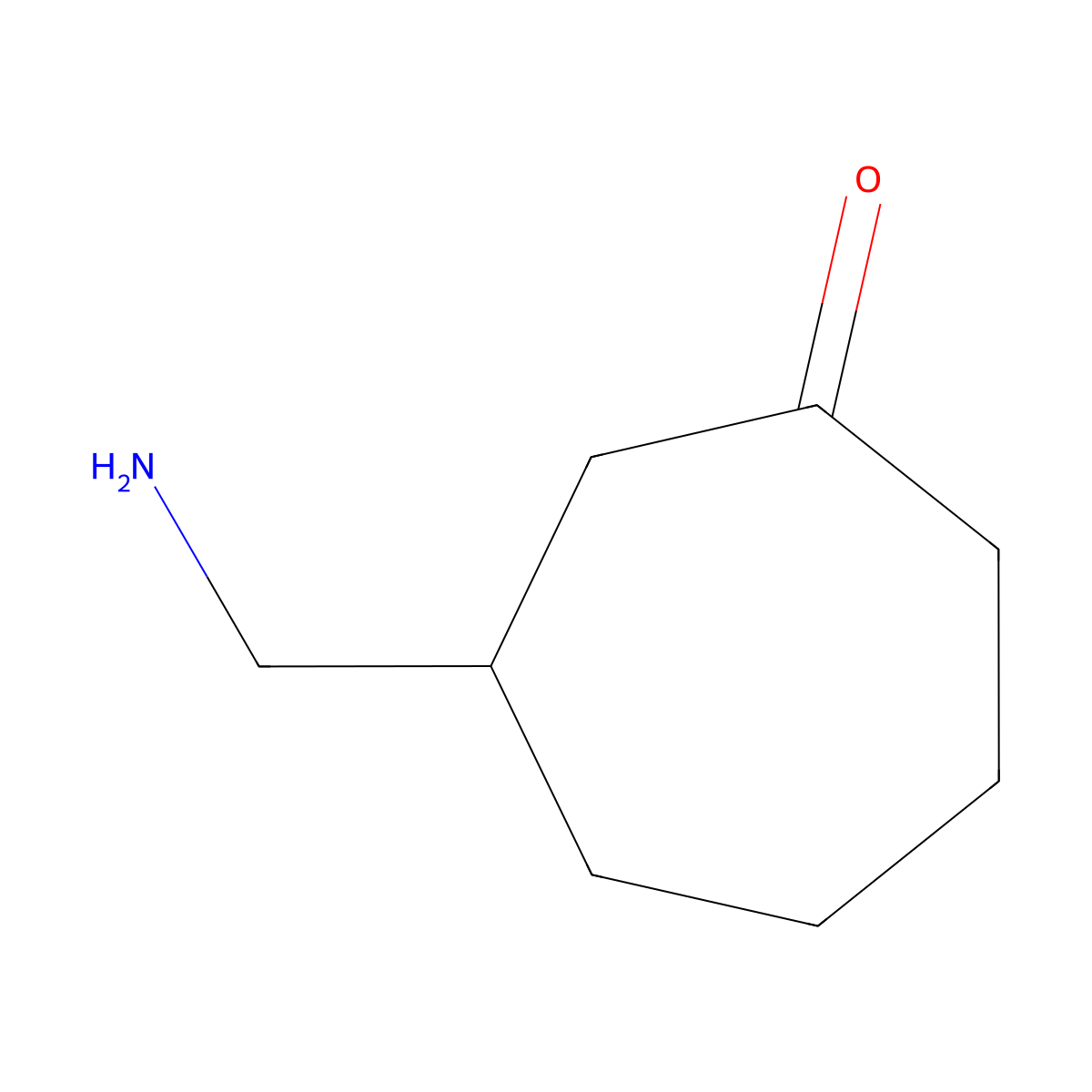 3-(Aminomethyl)cycloheptan-1-one molecular structure, CAS 2763931-80-0