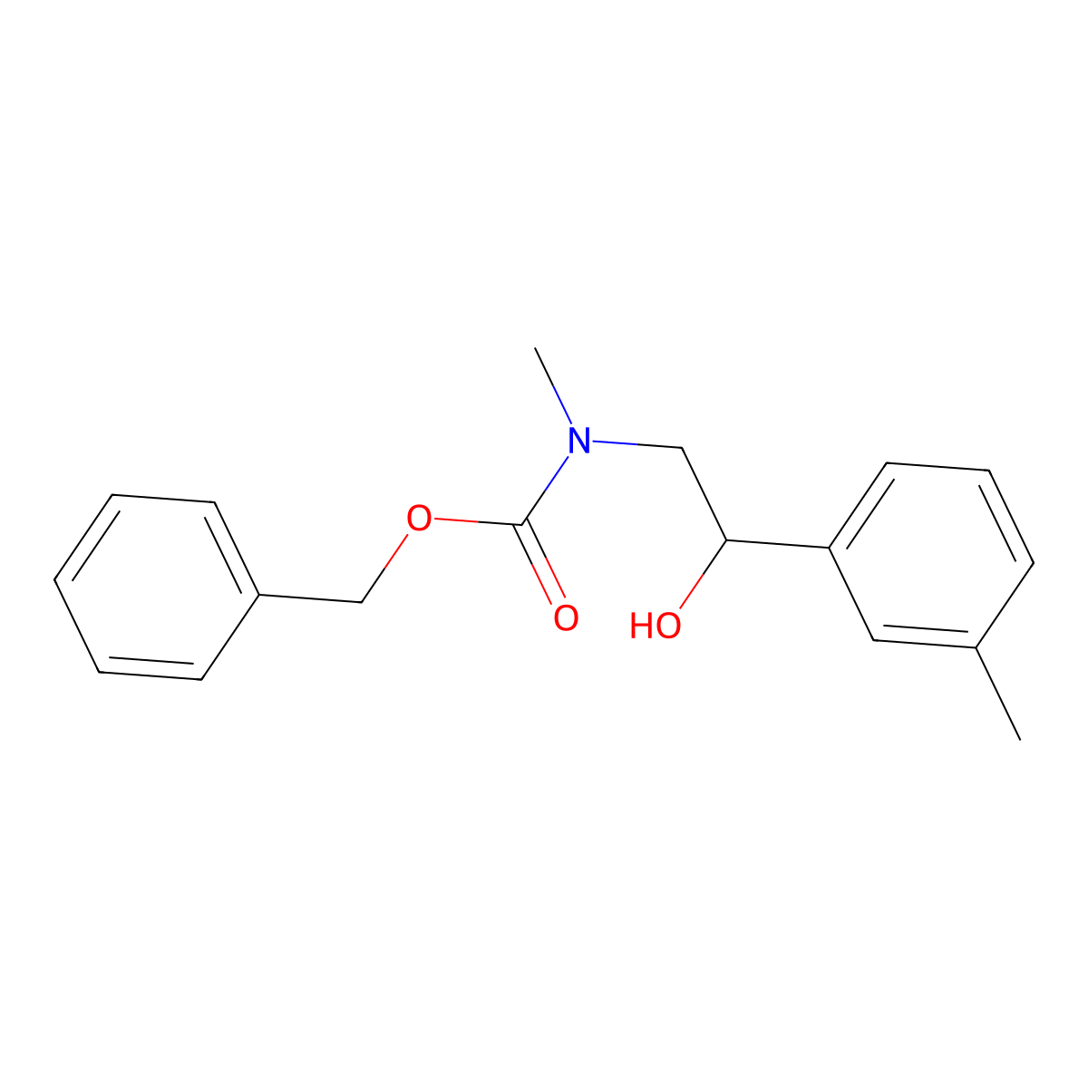 benzyl N-[2-hydroxy-2-(3-methylphenyl)ethyl]-N-methylcarbamate molecular structure, CAS 2763931-95-7